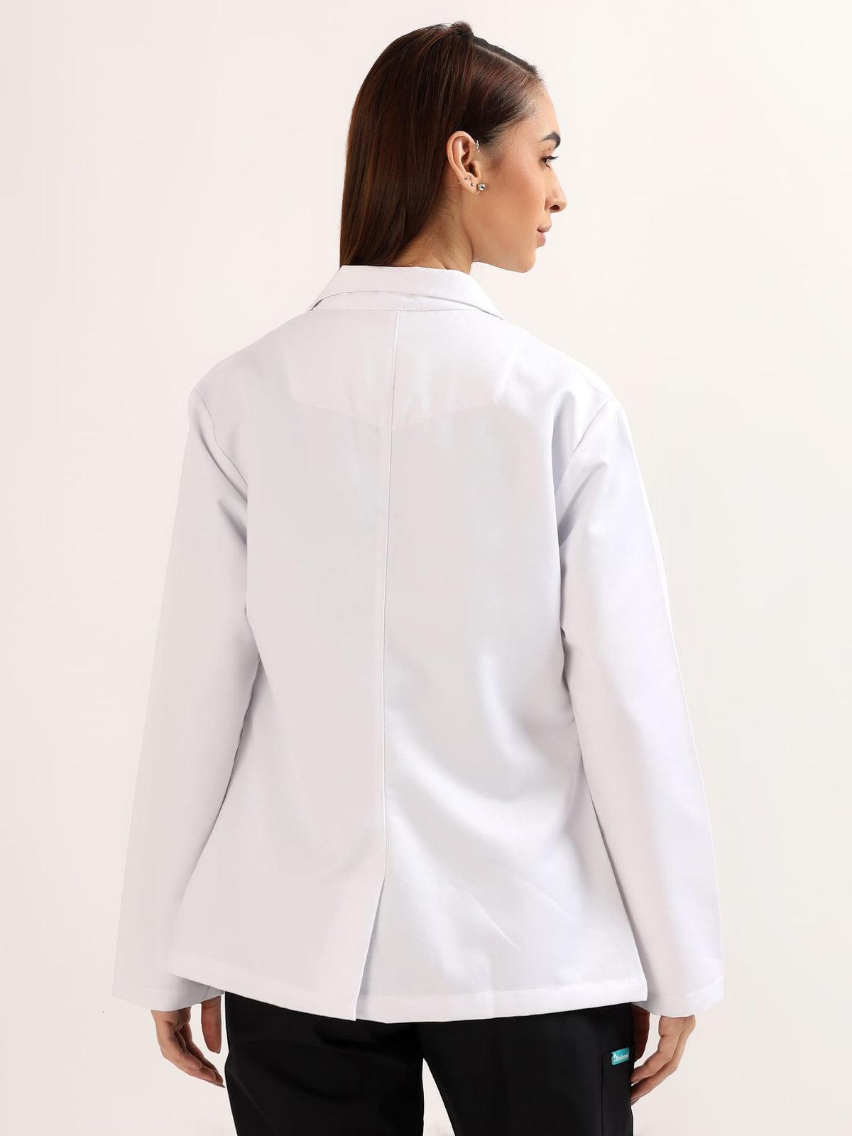 Women’s Full Sleeve Short Lab Coat | Ultra Soft with 4 Pockets