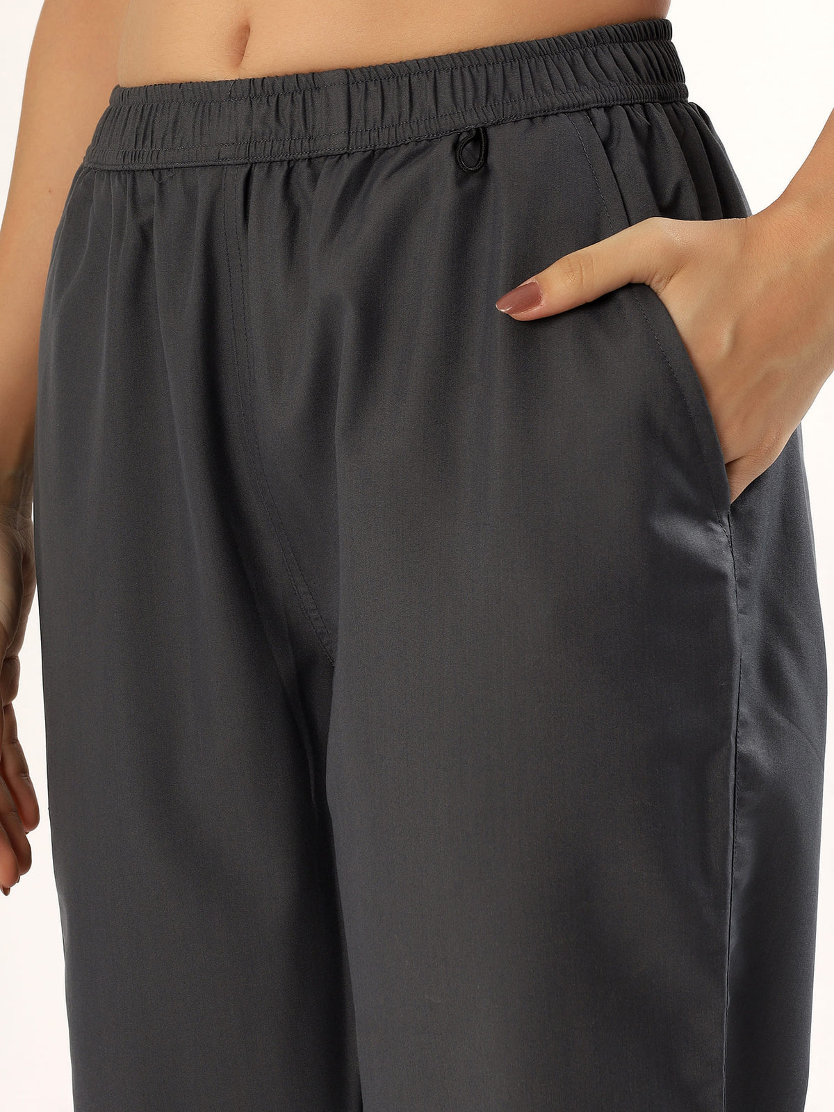 Charcoal Grey Women’s V-Neck Scrub Suit | Ultra Soft, 9 Pockets