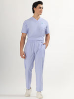 Lavender Mist Men’s V-Neck Scrub Suit | Ultra Soft, 10 Pockets