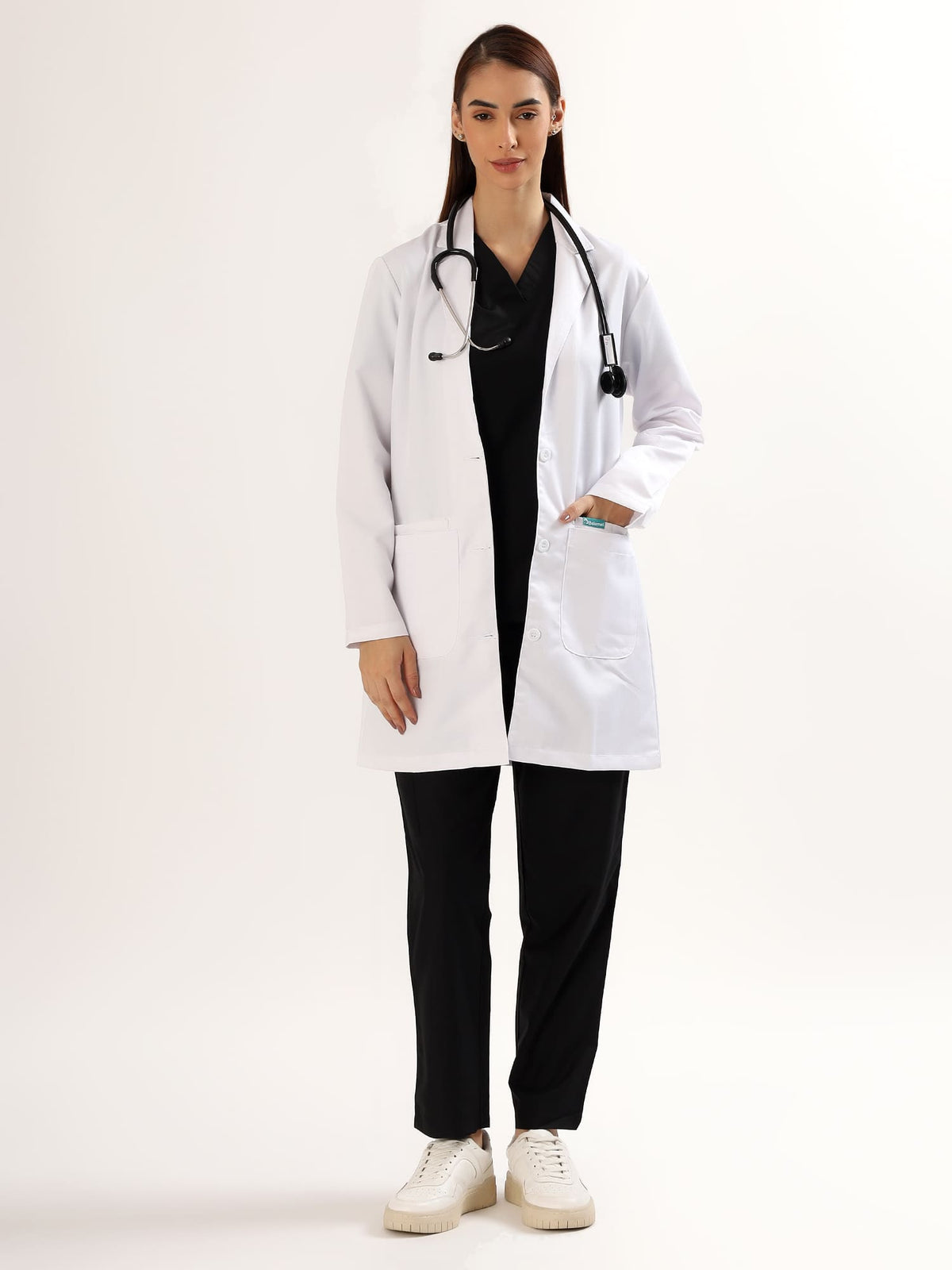 Women’s Full Sleeve Long Lab Coat | Ultra Soft with 4 Pockets.