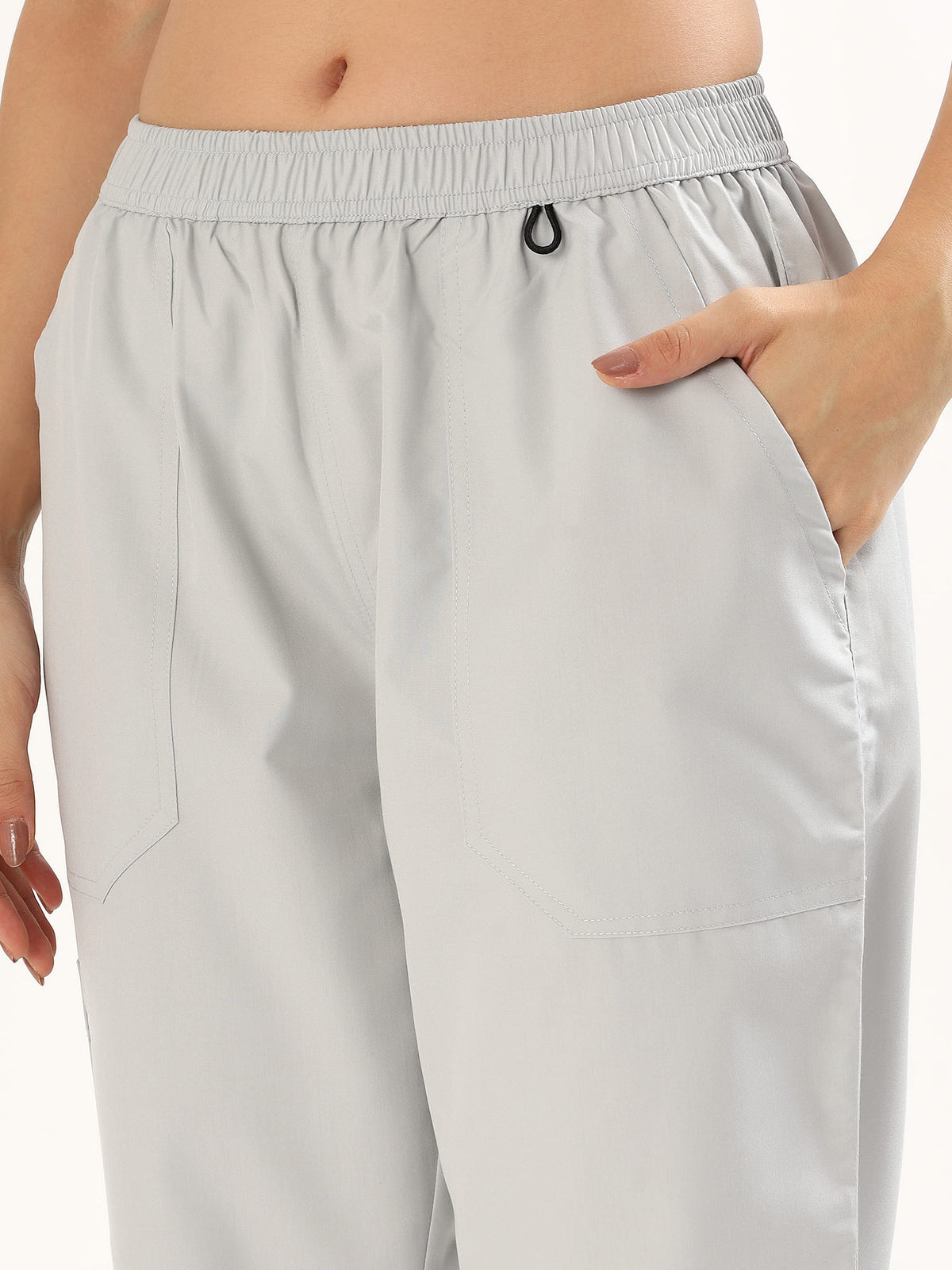 Cloud Grey Women’s V-Neck Scrub Suit | Ultra Soft, 9 Pockets