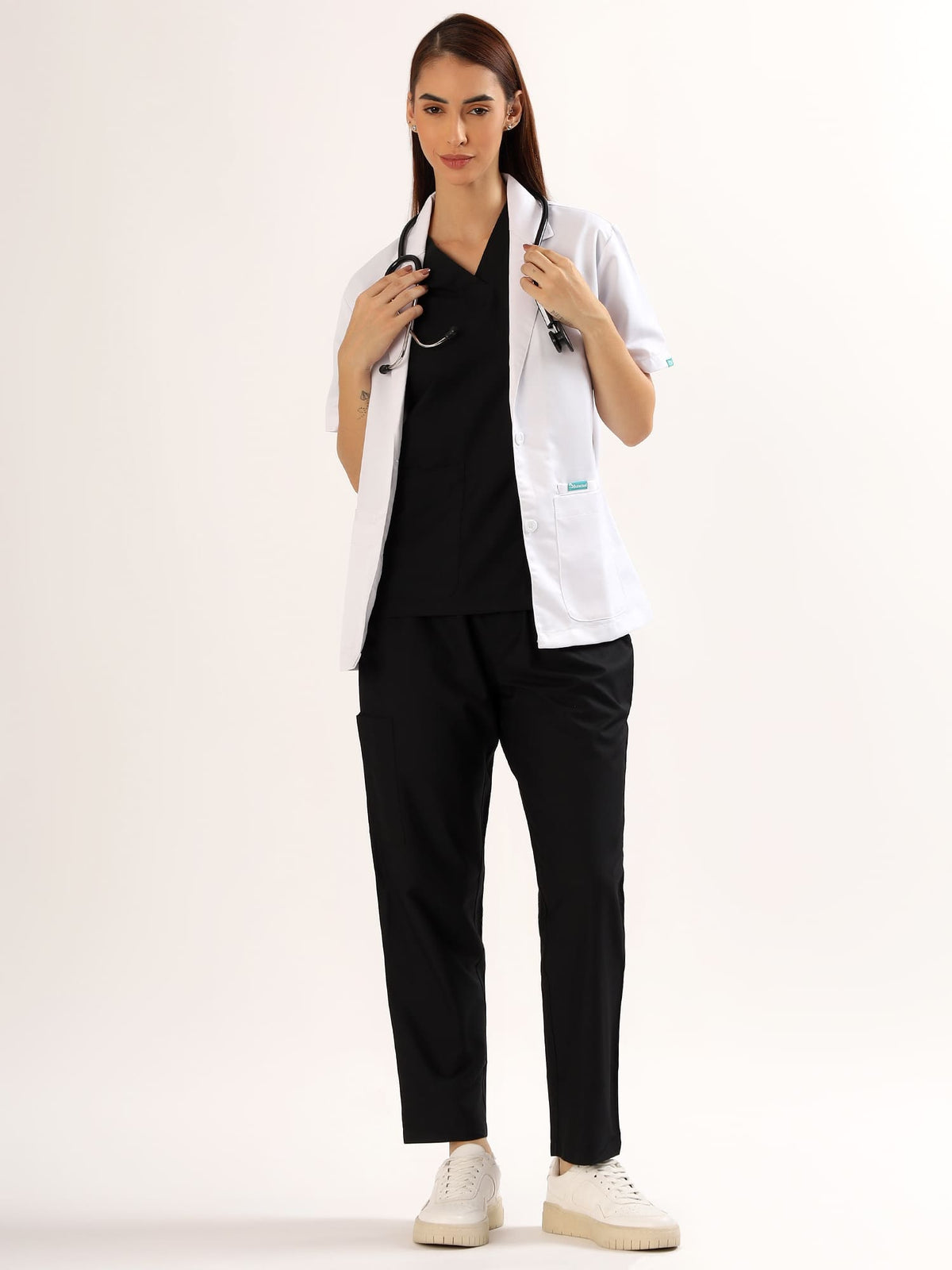 Women’s Half Sleeve Short Lab Coat | Ultra Soft with 4 Pockets