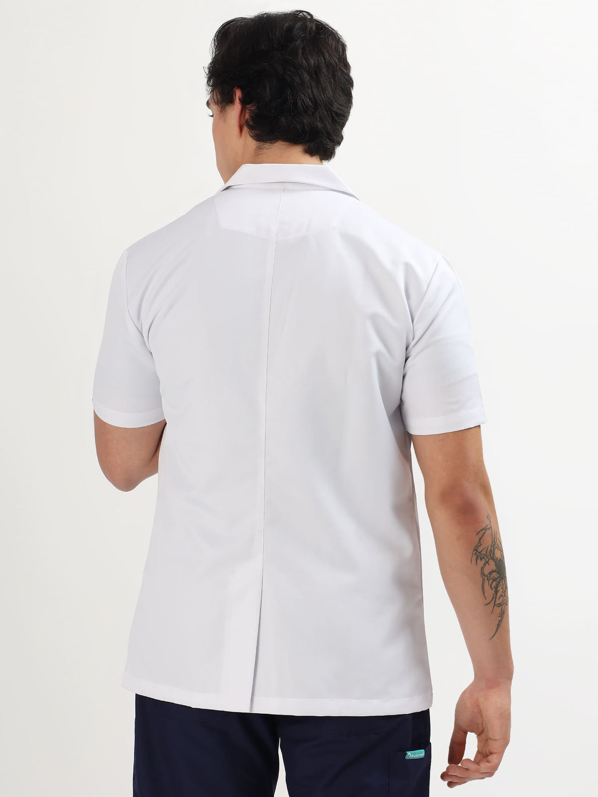 Men’s Half Sleeve Short Lab Coat | Ultra Soft with 5 Pockets