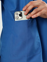 Cobalt Blue Men’s V-Neck Scrub Suit | Ultra Soft, 10 Pockets