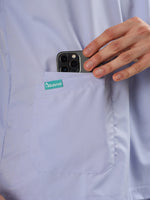 Lavender Mist Men’s V-Neck Scrub Suit | Ultra Soft, 10 Pockets
