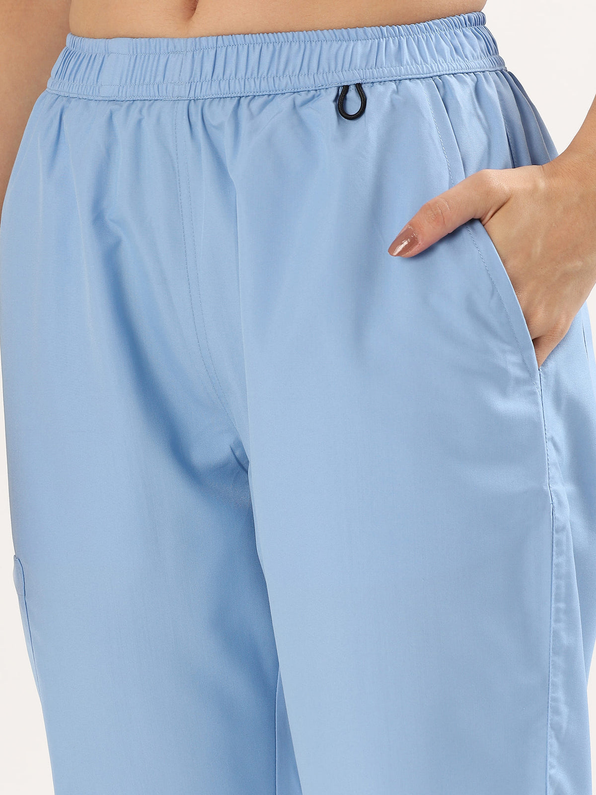 Sky Breeze Blue Women’s V-Neck Scrub Suit | Ultra Soft, 9 Pockets