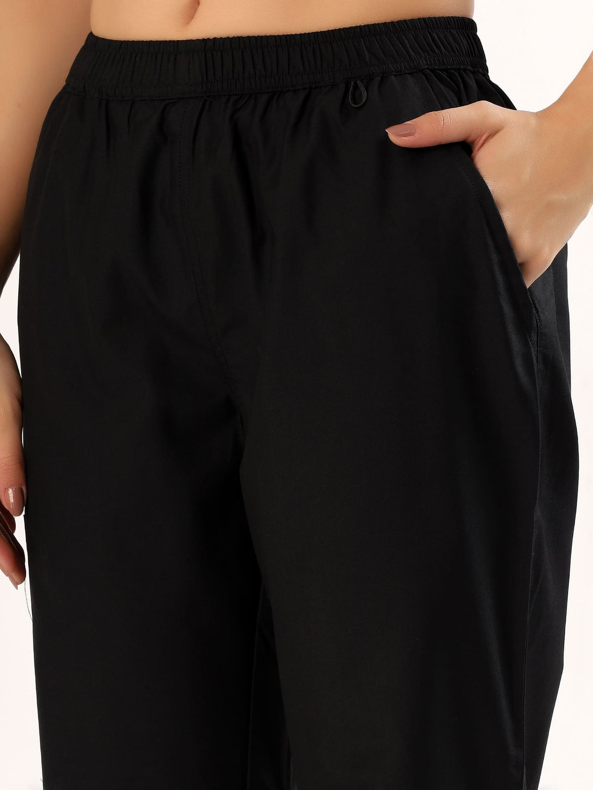 Jet Black Women’s V-Neck Scrub Suit | Ultra Soft, 9 Pockets