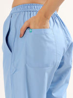 Sky Breeze Blue Women’s V-Neck Scrub Suit | Ultra Soft, 9 Pockets