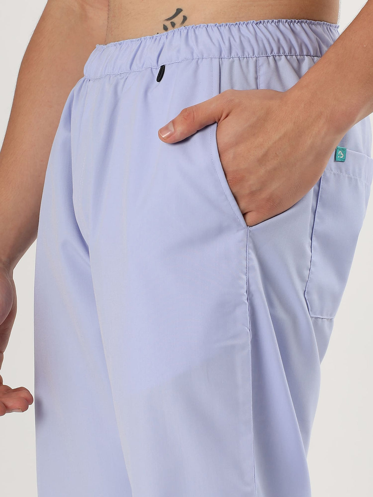 Lavender Mist Men’s V-Neck Scrub Suit | Ultra Soft, 10 Pockets