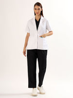 Women’s Half Sleeve Short Lab Coat | Ultra Soft with 4 Pockets