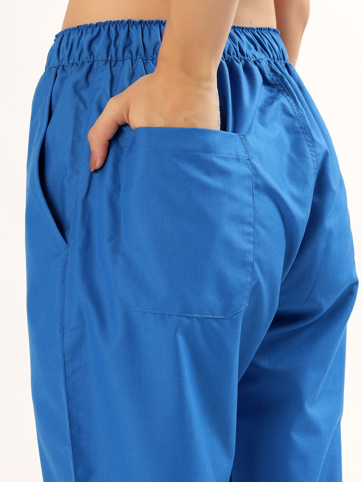Cobalt Blue Women’s V-Neck Scrub Suit | Ultra Soft, 9 Pockets