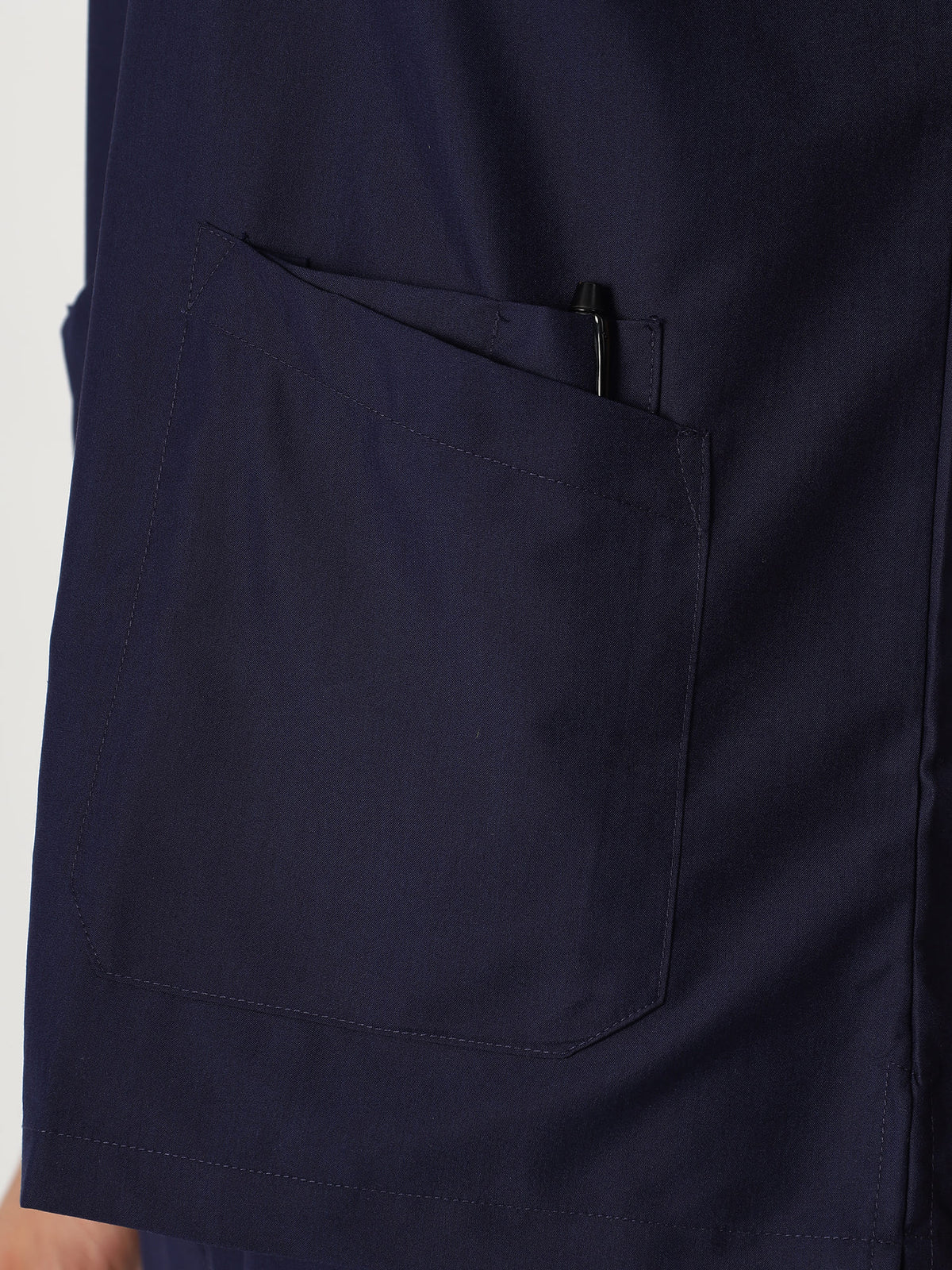 Midnight Navy Men’s V-Neck Scrub Suit | Ultra Soft, 10 Pockets