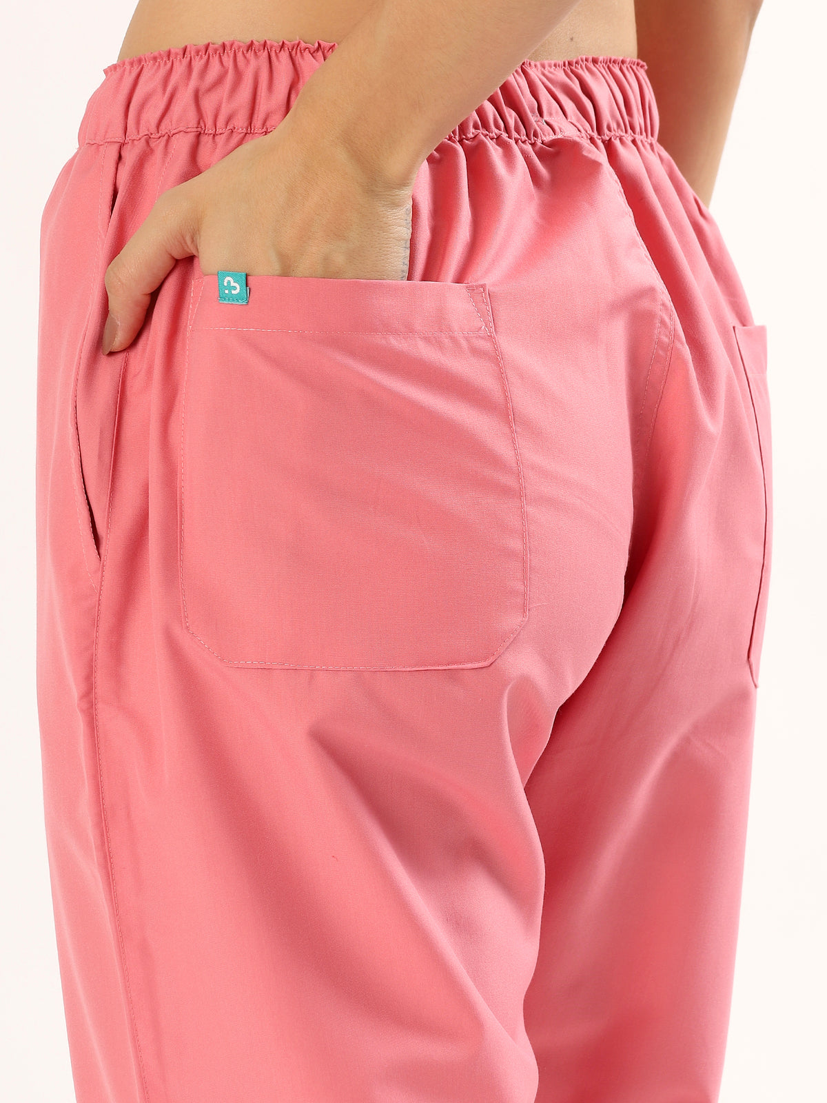 Coral Pink Women’s V-Neck Scrub Suit | Ultra Soft, 9 Pockets