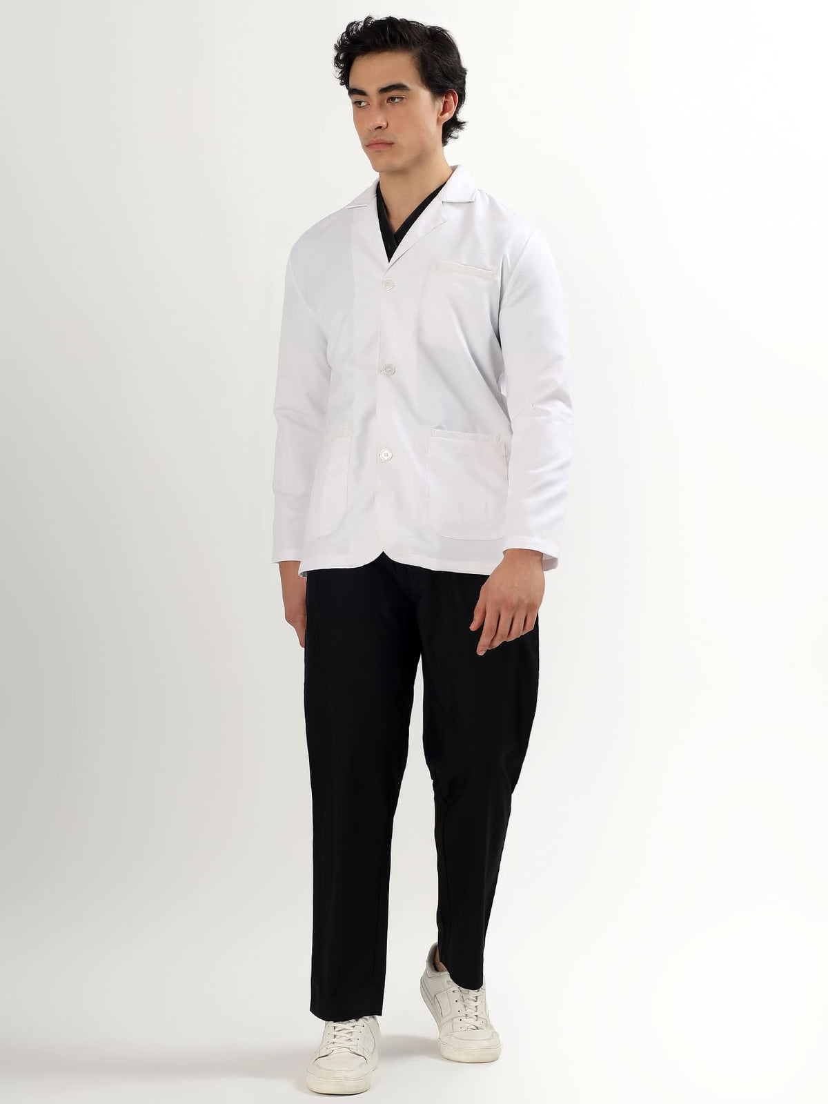 Men’s Full Sleeve Short Lab Coat | Ultra Soft with 5 Pockets