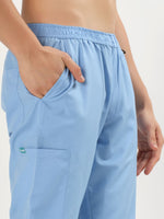 Sky Breeze Blue Men’s V-Neck Scrub Suit | Ultra Soft, 10 Pockets
