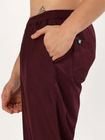 Wine Maroon Men’s V-Neck Scrub Suit | Ultra Soft, 10 Pockets