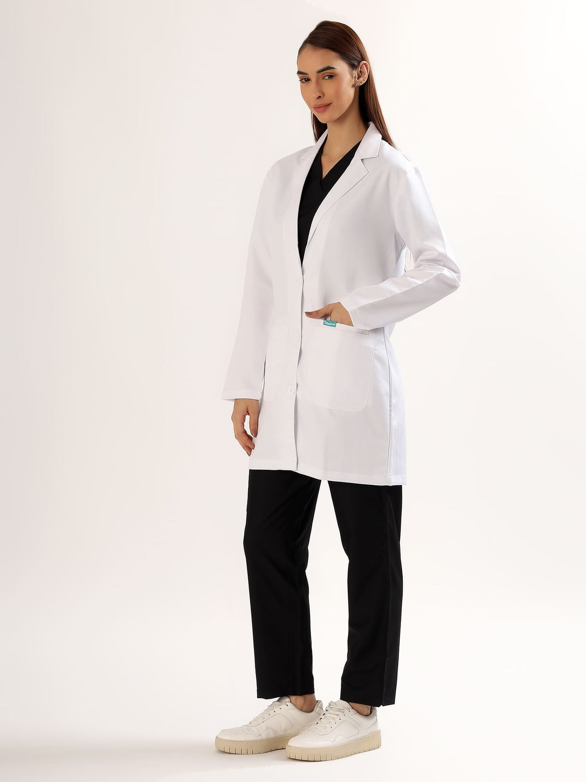 Women’s Full Sleeve Long Lab Coat | Ultra Soft with 4 Pockets.