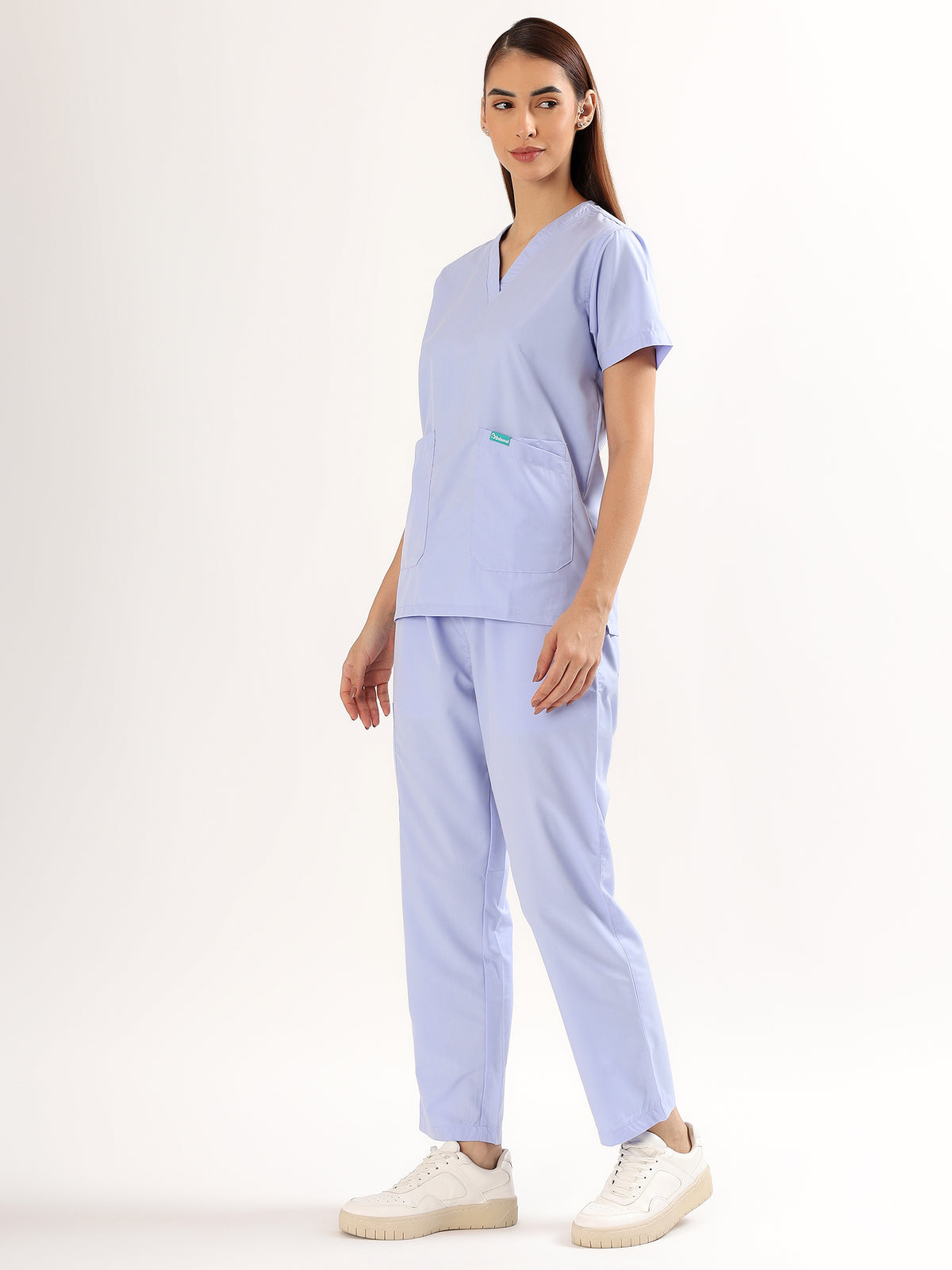 Lavender Mist Women’s V-Neck Scrub Suit | Ultra Soft, 9 Pockets