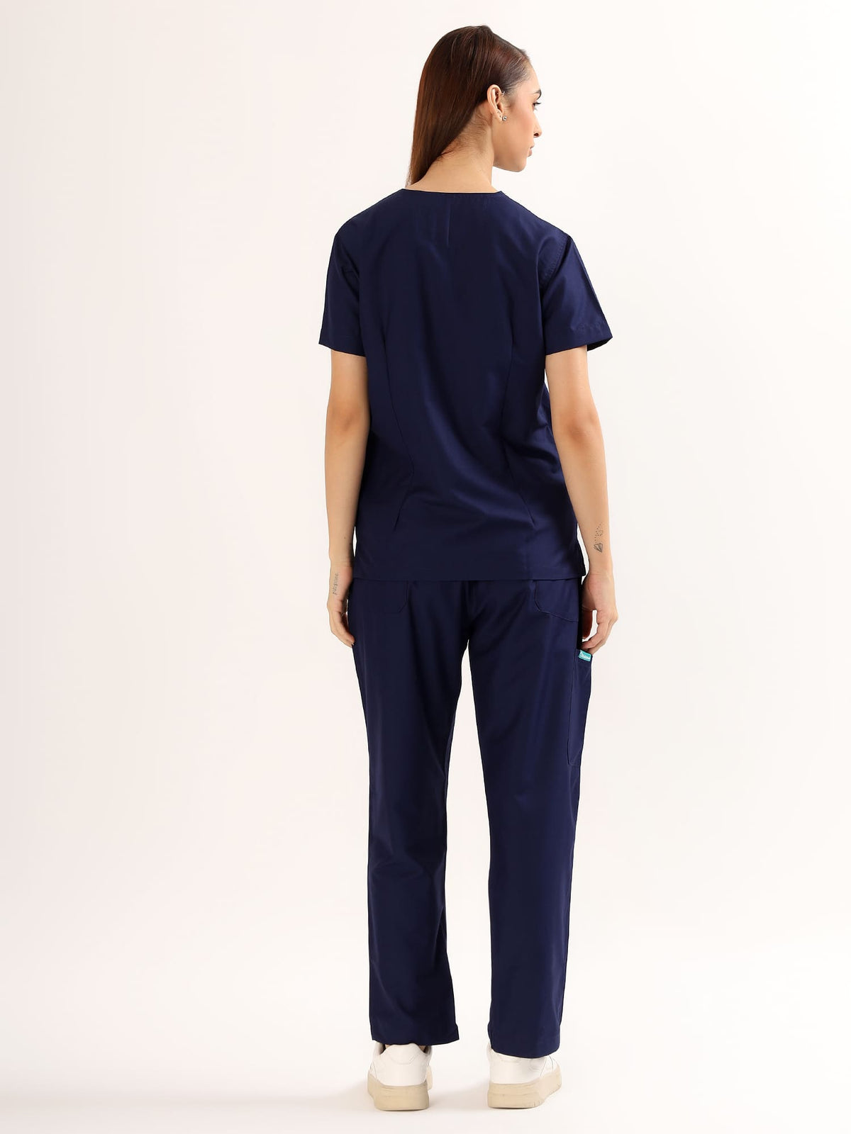 Buy Balomel Midnight Navy Women’s Scrub Suit – Comfortable Medical Uniform for Doctors and Nurses