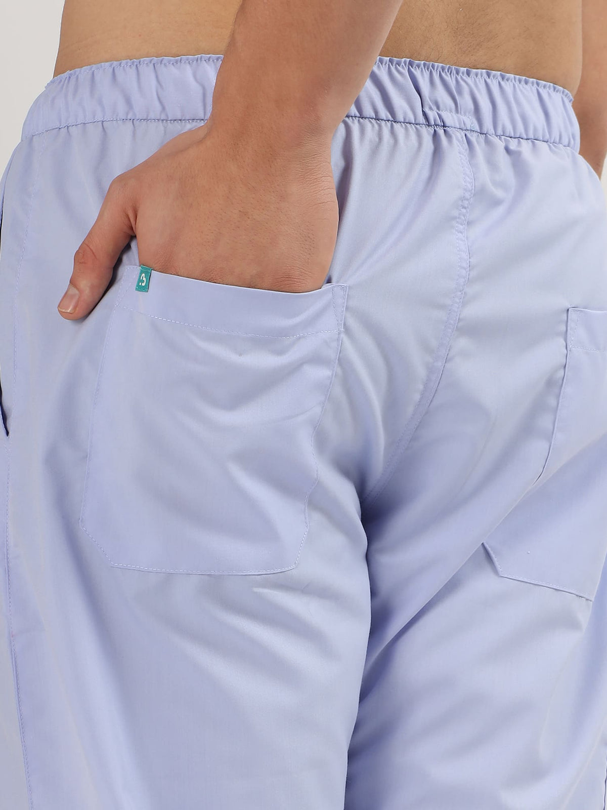 Lavender Mist Men’s V-Neck Scrub Suit | Ultra Soft, 10 Pockets