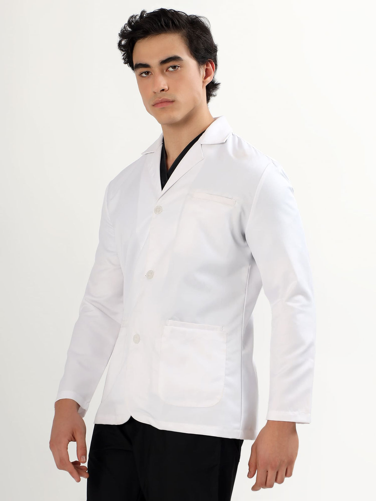 Men’s Full Sleeve Short Lab Coat | Ultra Soft with 5 Pockets