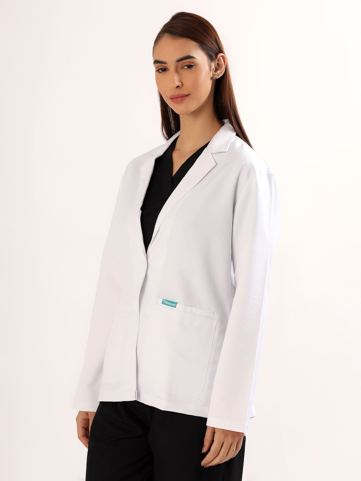 Women’s Full Sleeve Short Lab Coat | Ultra Soft with 4 Pockets