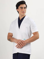 Men’s Half Sleeve Short Lab Coat | Ultra Soft with 5 Pockets