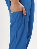 Cobalt Blue Men’s V-Neck Scrub Suit | Ultra Soft, 10 Pockets