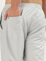 Cloud Grey Men’s V-Neck Scrub Suit | Ultra Soft, 10 Pockets