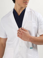 Men’s Half Sleeve Short Lab Coat | Ultra Soft with 5 Pockets