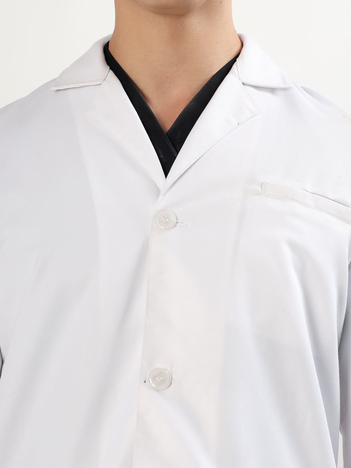 Men’s Full Sleeve Short Lab Coat | Ultra Soft with 5 Pockets