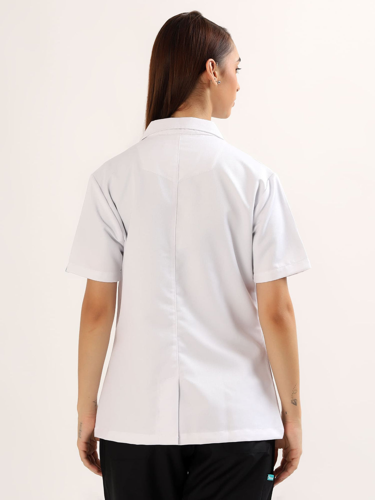 Women’s Half Sleeve Short Lab Coat | Ultra Soft with 4 Pockets