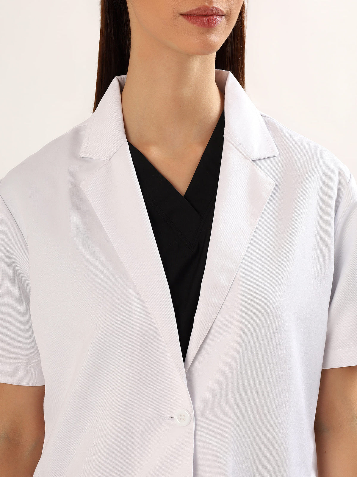 Women’s Half Sleeve Short Lab Coat | Ultra Soft with 4 Pockets