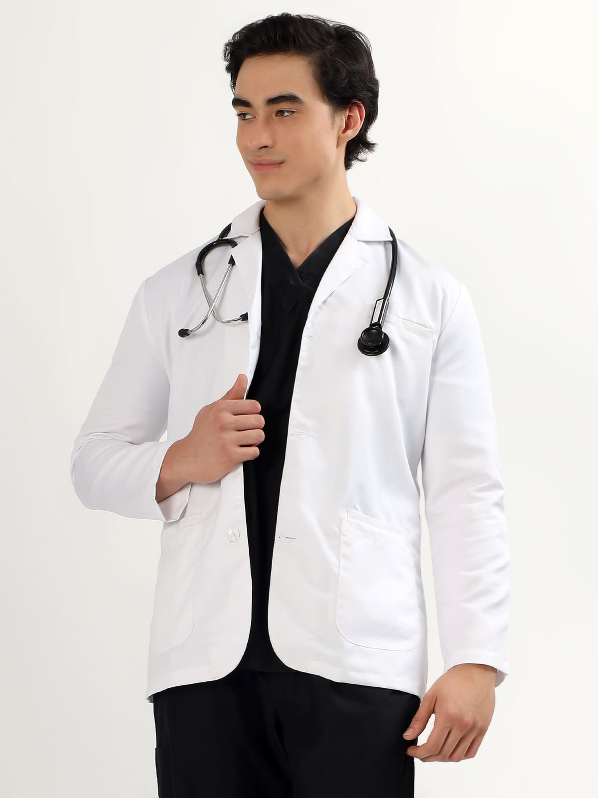 Men’s Full Sleeve Short Lab Coat | Ultra Soft with 5 Pockets