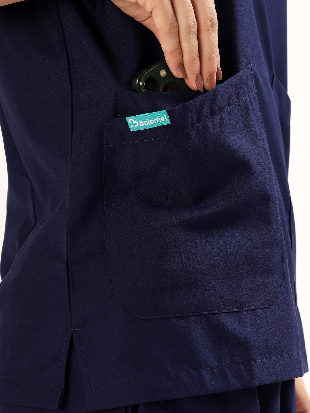 Buy Balomel Midnight Navy Women’s Scrub Suit – Comfortable Medical Uniform for Doctors and Nurses