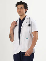 Men’s Half Sleeve Short Lab Coat | Ultra Soft with 5 Pockets